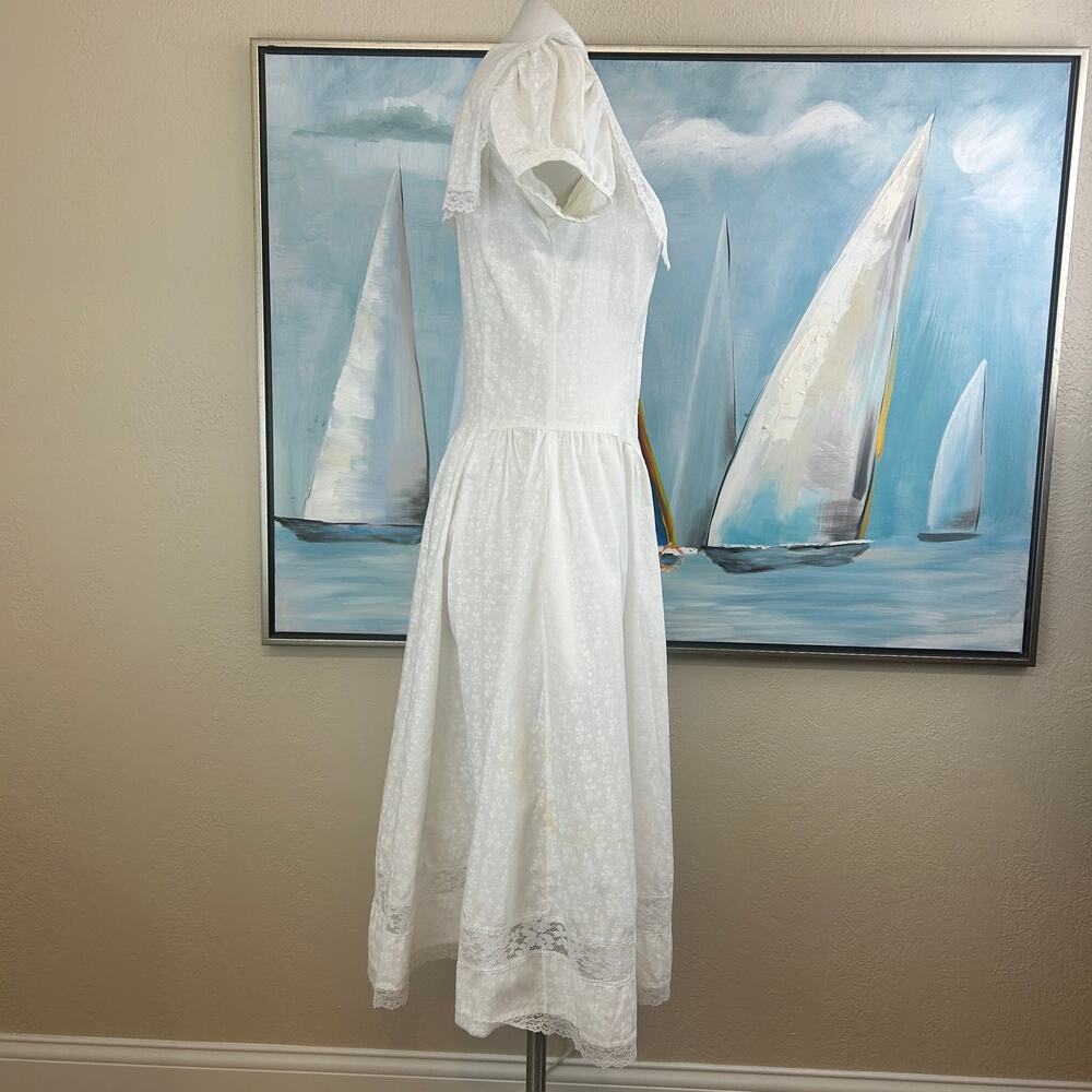 Vintage 1980s cotton cottagecore dress by Jodi Schwartz for Bill Berman - Picture 5 of 7